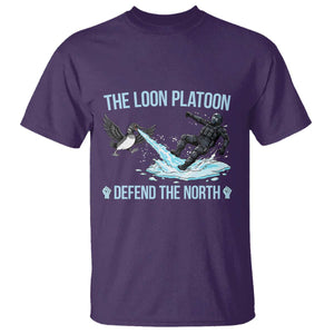 The Loon Platoon Defend The North T Shirt Minnesota State Bird Rebel TS12 Purple Print Your Wear