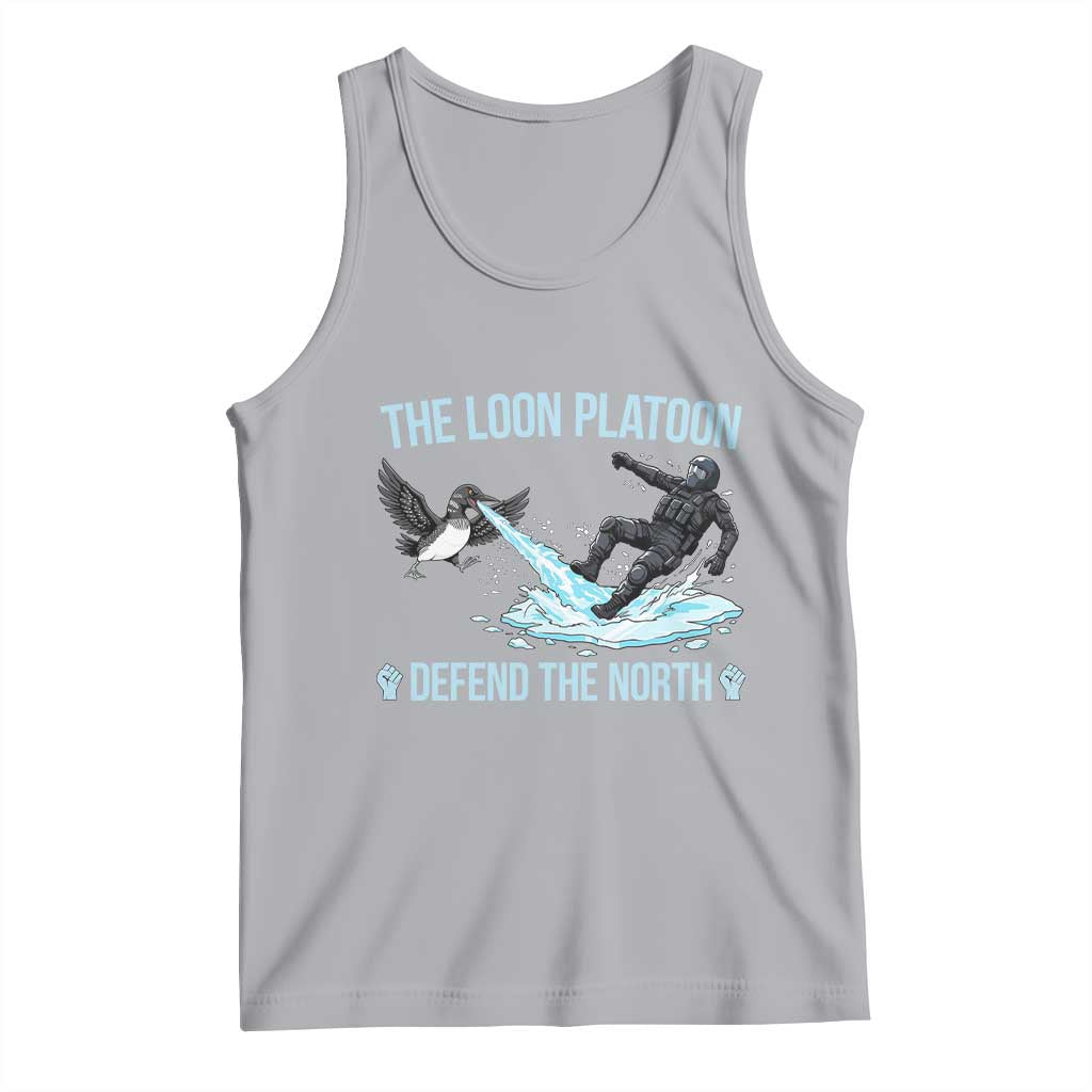 The Loon Platoon Defend The North Tank Top Minnesota State Bird Rebel TS12 Athletic Heather Print Your Wear