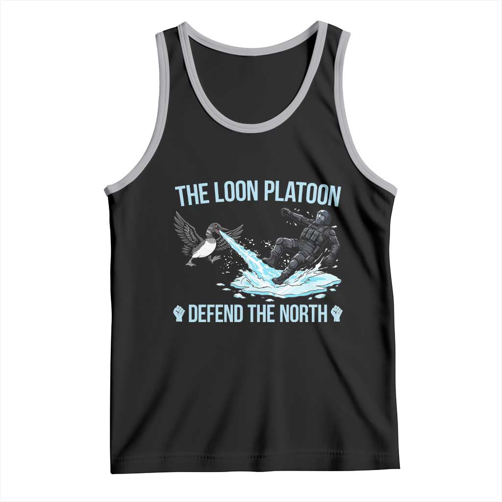 The Loon Platoon Defend The North Tank Top Minnesota State Bird Rebel TS12 Black Athletic Heather Print Your Wear