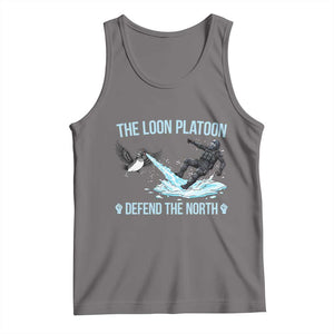 The Loon Platoon Defend The North Tank Top Minnesota State Bird Rebel TS12 Deep Heather Print Your Wear