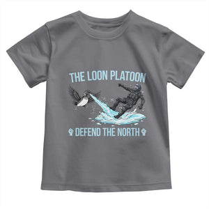 The Loon Platoon Defend The North Toddler T Shirt Minnesota State Bird Rebel TS12 Charcoal Print Your Wear