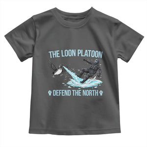 The Loon Platoon Defend The North Toddler T Shirt Minnesota State Bird Rebel TS12 Dark Heather Print Your Wear