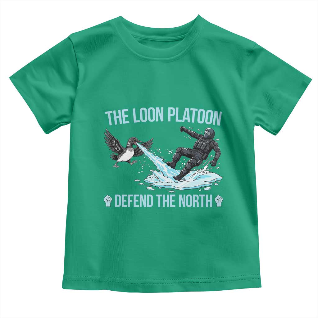 The Loon Platoon Defend The North Toddler T Shirt Minnesota State Bird Rebel TS12 Irish Green Print Your Wear