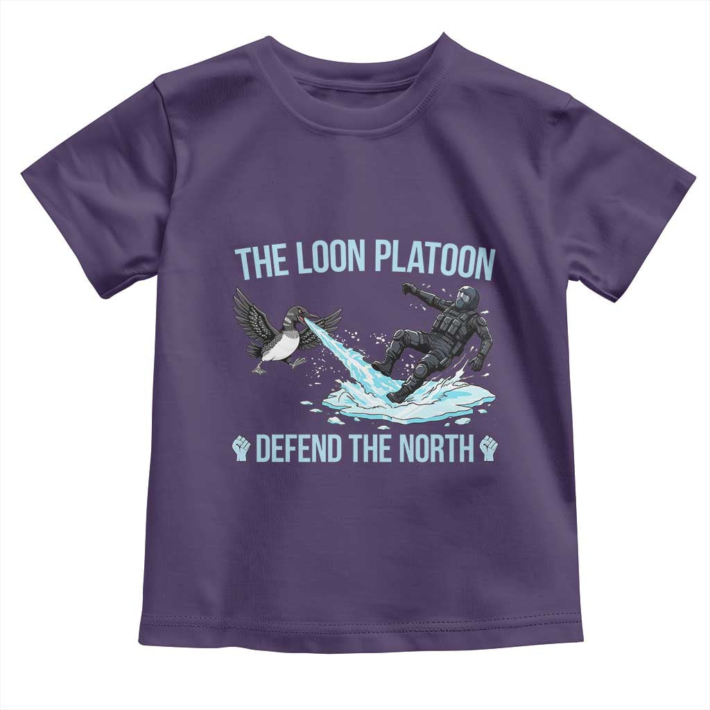 The Loon Platoon Defend The North Toddler T Shirt Minnesota State Bird Rebel TS12 Purple Print Your Wear