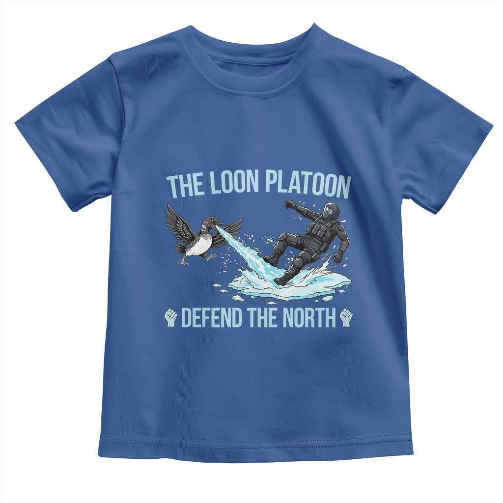 The Loon Platoon Defend The North Toddler T Shirt Minnesota State Bird Rebel TS12 Royal Blue Print Your Wear