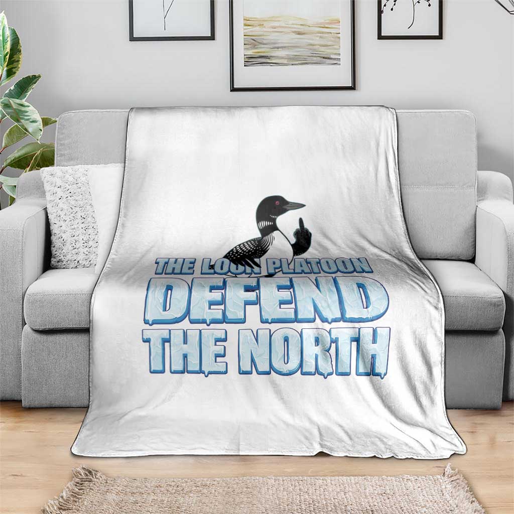 The Loon Platoon Defend The North Throw Blanket MN State Bird Loon Resistance TS12 Print Your Wear
