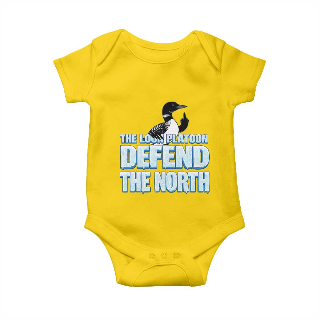 The Loon Platoon Defend The North Baby Onesie MN State Bird Loon Resistance TS12 Daisy Print Your Wear