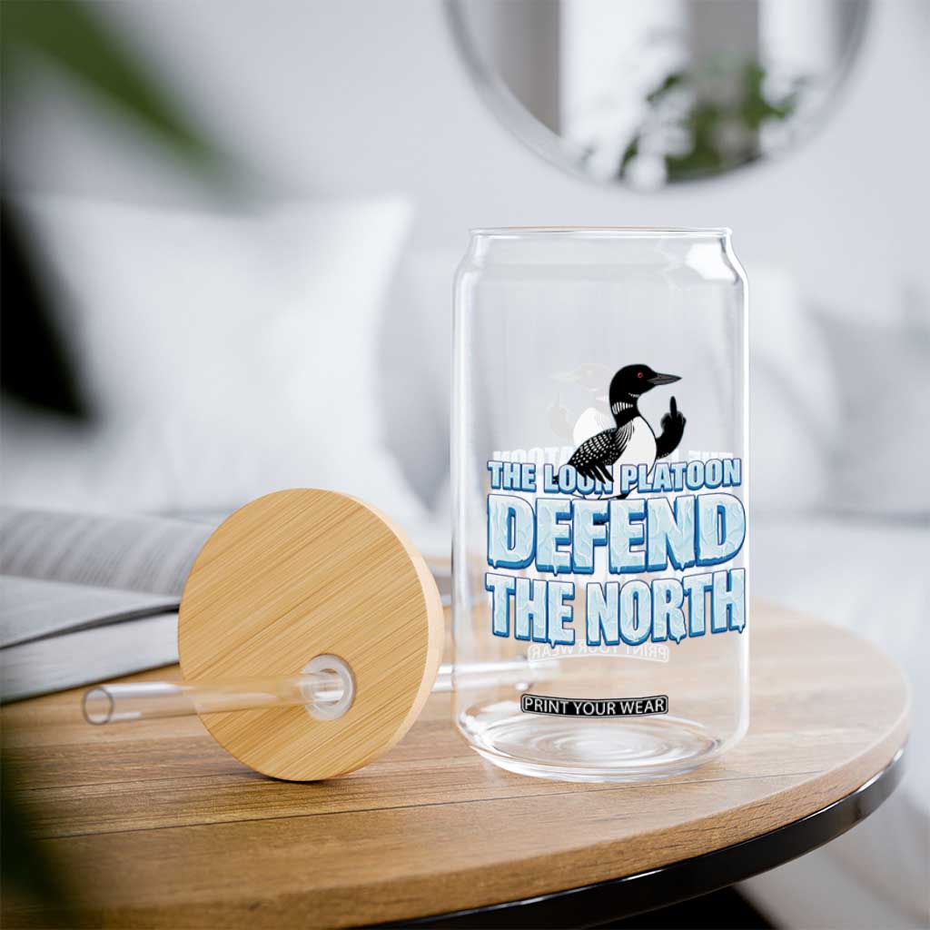 The Loon Platoon Defend The North Glass Can MN State Bird Loon Resistance TS12 Print Your Wear