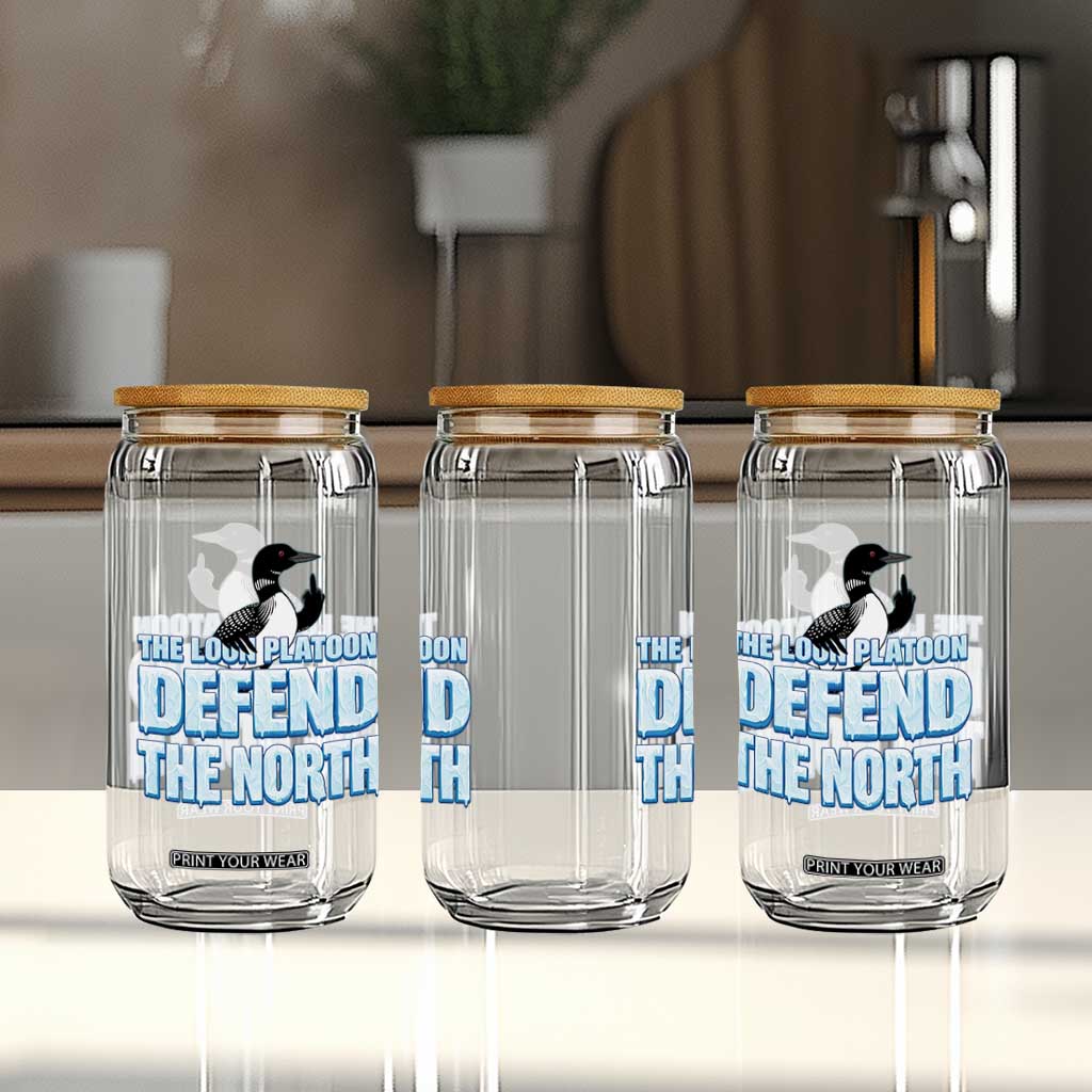 The Loon Platoon Defend The North Glass Can MN State Bird Loon Resistance TS12 Print Your Wear