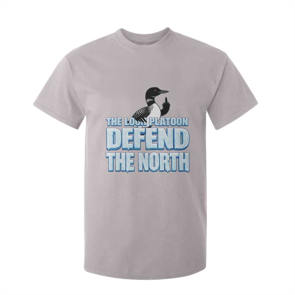 The Loon Platoon Defend The North T Shirt For Kid MN State Bird Loon Resistance TS12 Ice Gray Print Your Wear