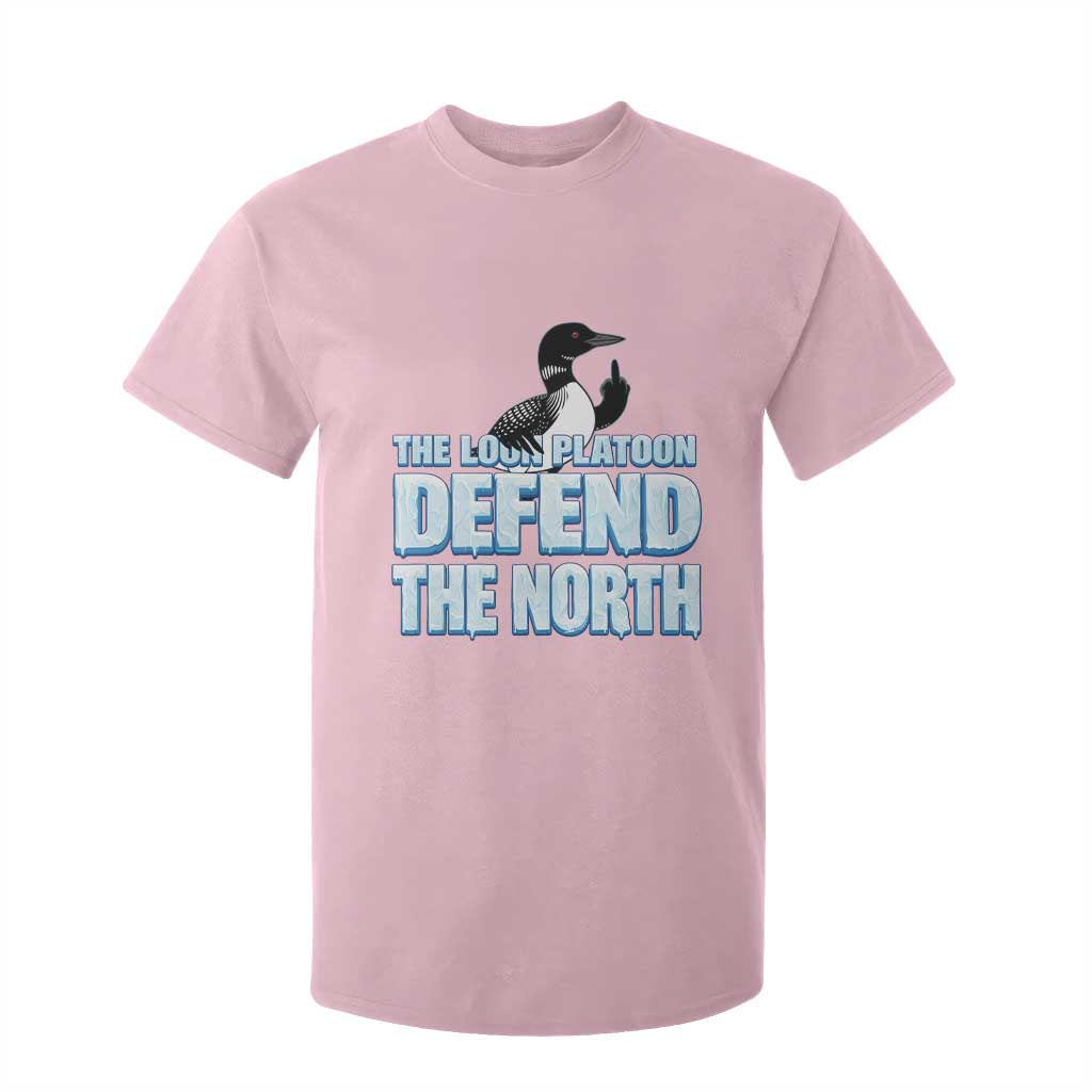The Loon Platoon Defend The North T Shirt For Kid MN State Bird Loon Resistance TS12 Light Pink Print Your Wear