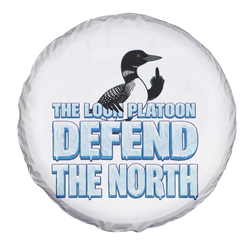 The Loon Platoon Defend The North Spare Tire Cover MN State Bird Loon Resistance TS12 Print Your Wear