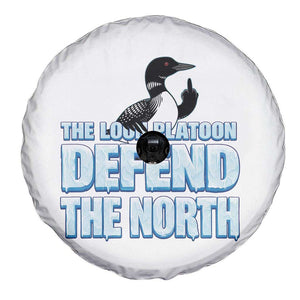 The Loon Platoon Defend The North Spare Tire Cover MN State Bird Loon Resistance TS12 Print Your Wear