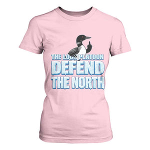 The Loon Platoon Defend The North T Shirt For Women MN State Bird Loon Resistance TS12 Light Pink Print Your Wear