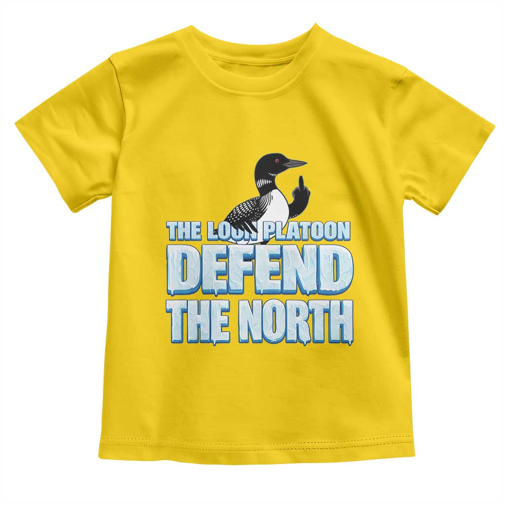 The Loon Platoon Defend The North Toddler T Shirt MN State Bird Loon Resistance TS12 Daisy Print Your Wear