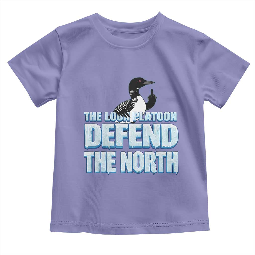 The Loon Platoon Defend The North Toddler T Shirt MN State Bird Loon Resistance TS12 Violet Print Your Wear