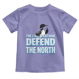 The Loon Platoon Defend The North Toddler T Shirt MN State Bird Loon Resistance TS12 Violet Print Your Wear