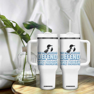 The Loon Platoon Defend The North Tumbler With Handle MN State Bird Loon Resistance TS12 Print Your Wear