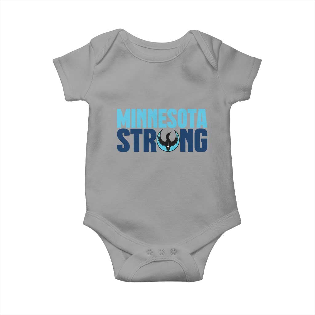 MN State Bird Loon Baby Onesie Minnesota Strong Pride TS12 Sport Gray Print Your Wear