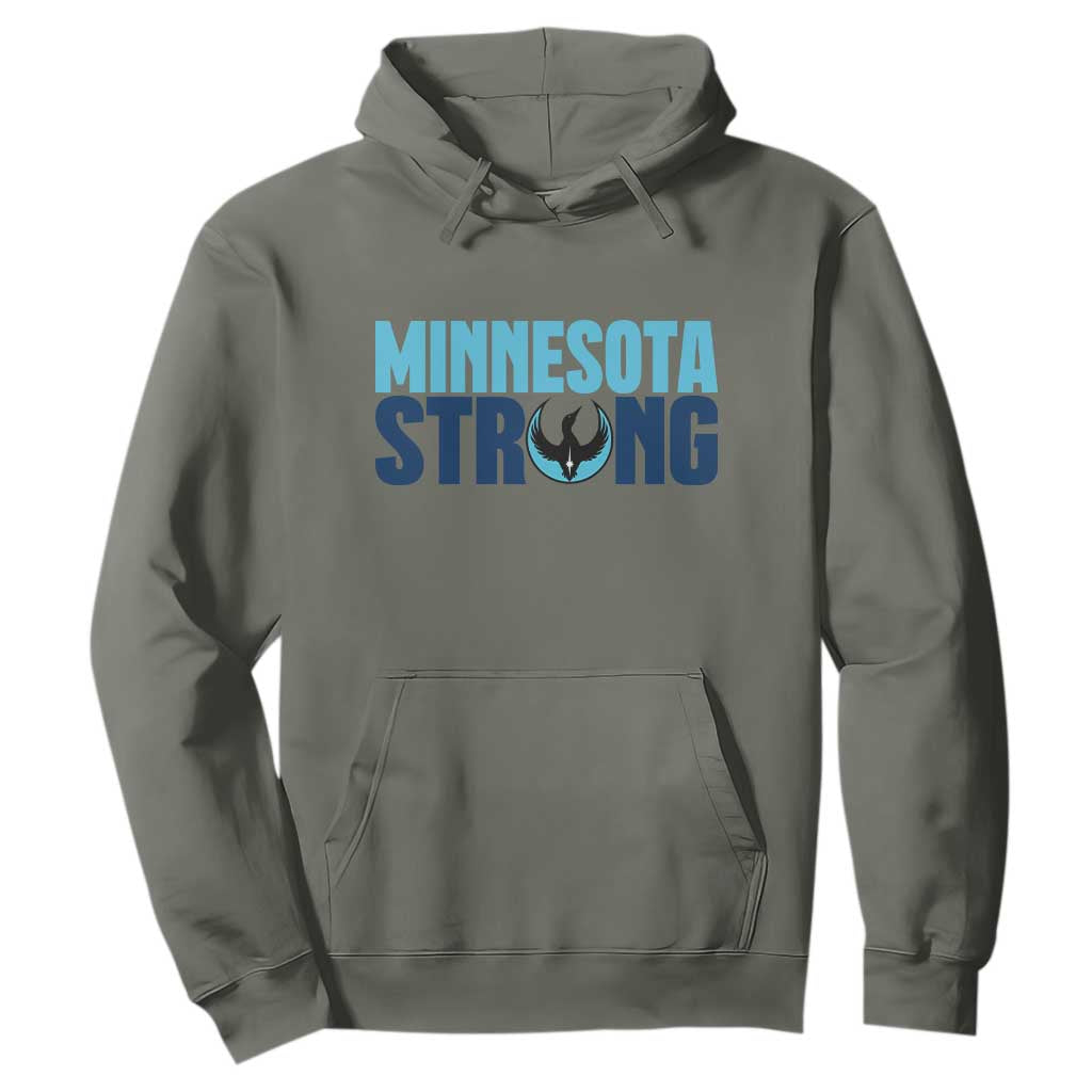 MN State Bird Loon Hoodie Minnesota Strong Pride TS12 Military Green Print Your Wear