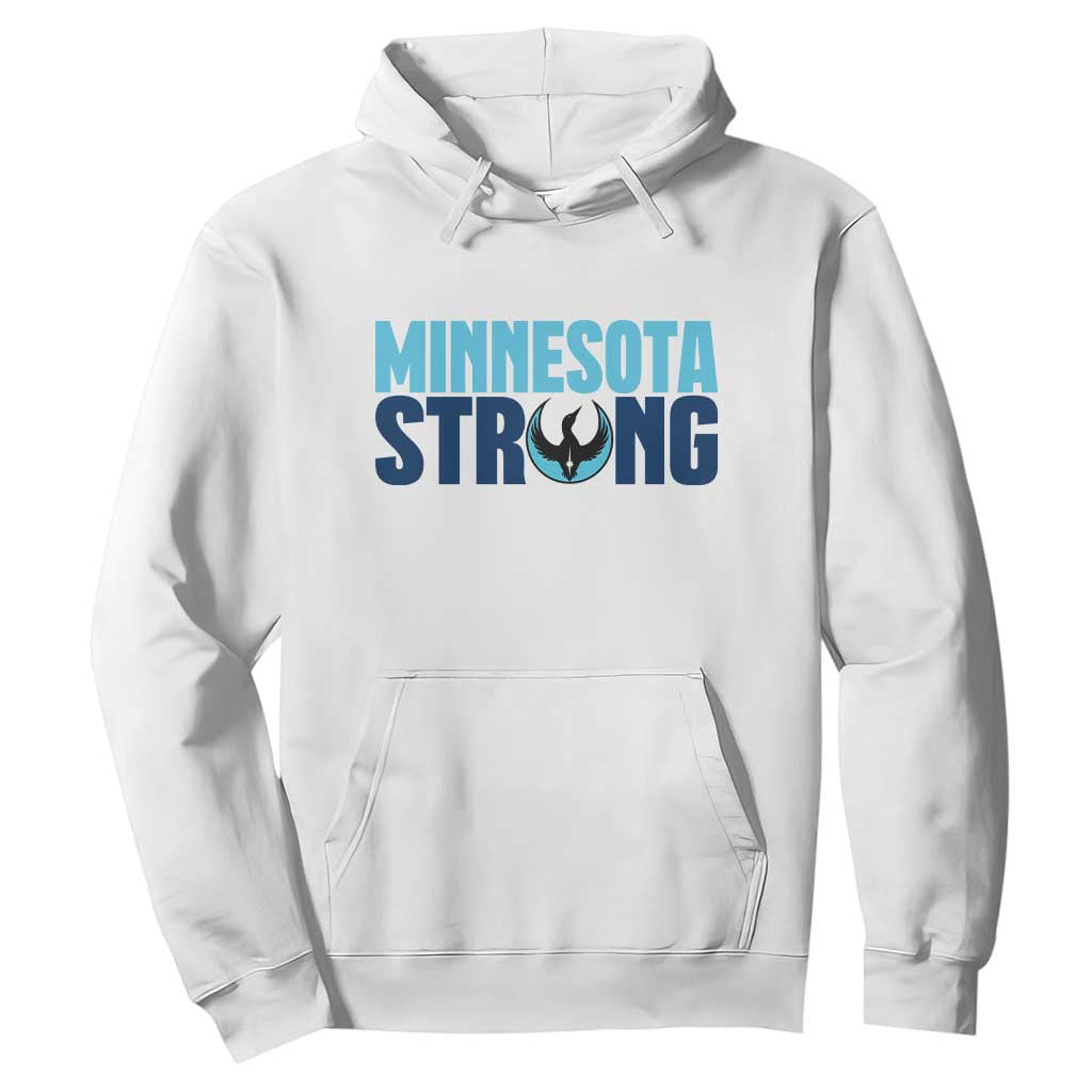 MN State Bird Loon Hoodie Minnesota Strong Pride TS12 White Print Your Wear