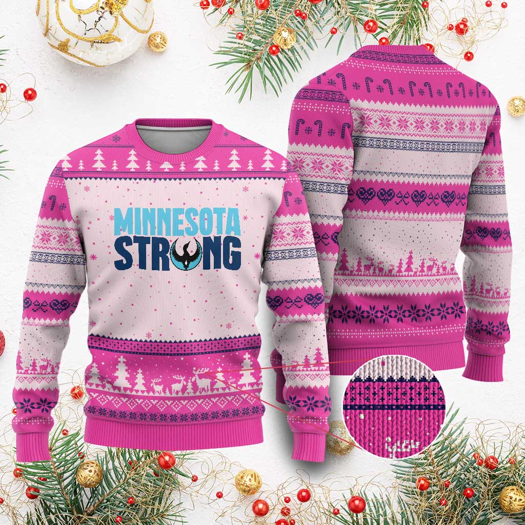 MN State Bird Loon Ugly Christmas Sweater Minnesota Strong Pride TS12 Hot Pink Print Your Wear