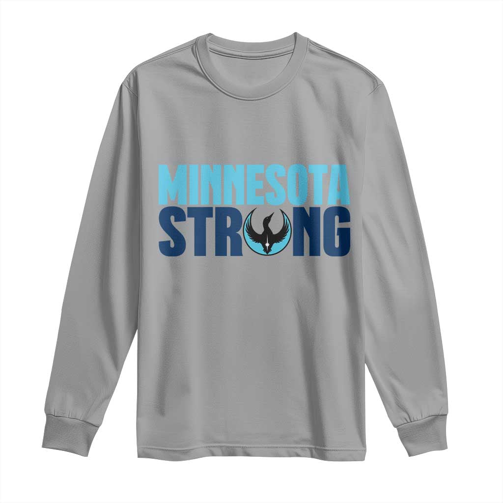 MN State Bird Loon Long Sleeve Shirt Minnesota Strong Pride TS12 Sport Gray Print Your Wear