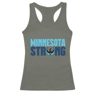 MN State Bird Loon Racerback Tank Top Minnesota Strong Pride TS12 Military Green Print Your Wear