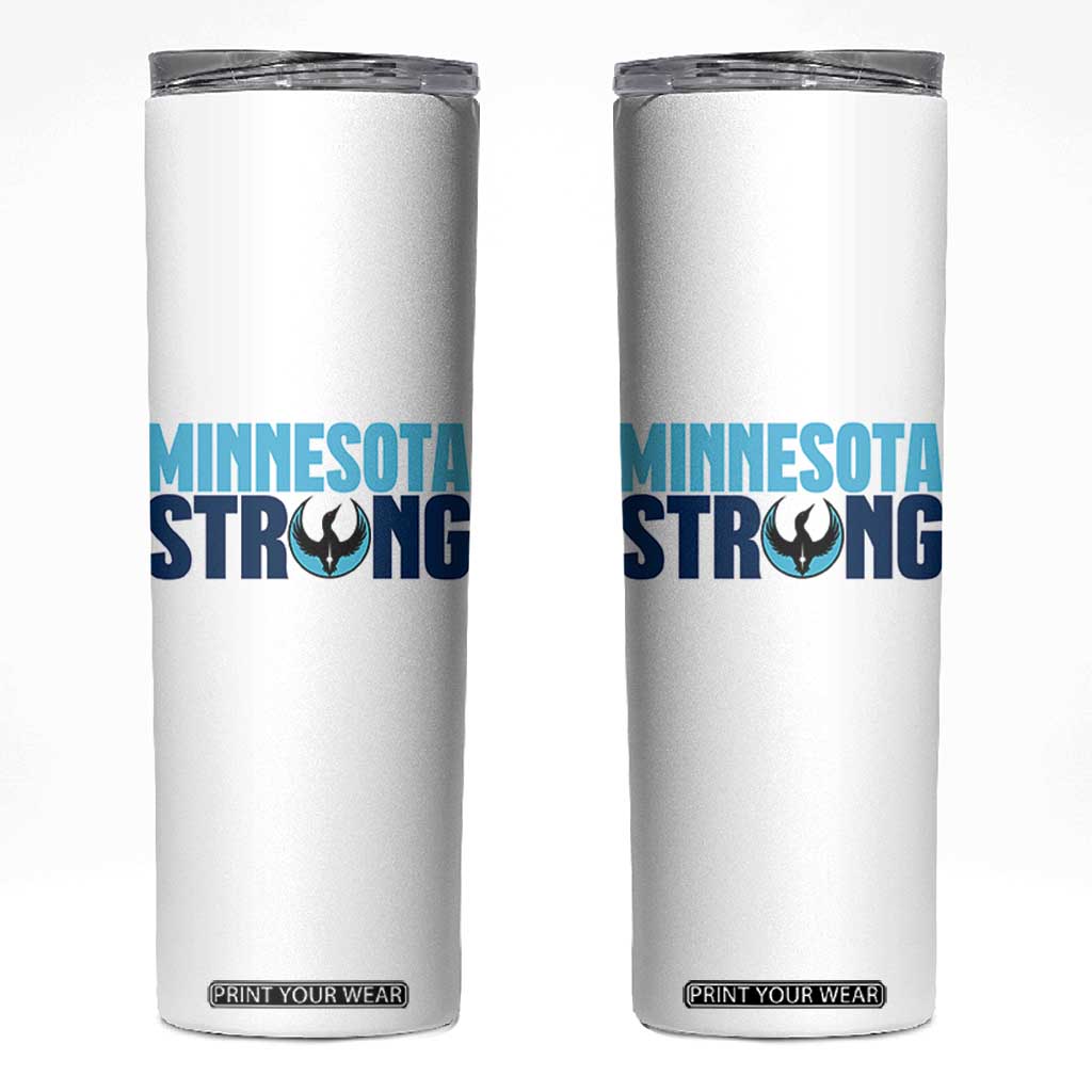 MN State Bird Loon Skinny Tumbler Minnesota Strong Pride TS12 White Print Your Wear