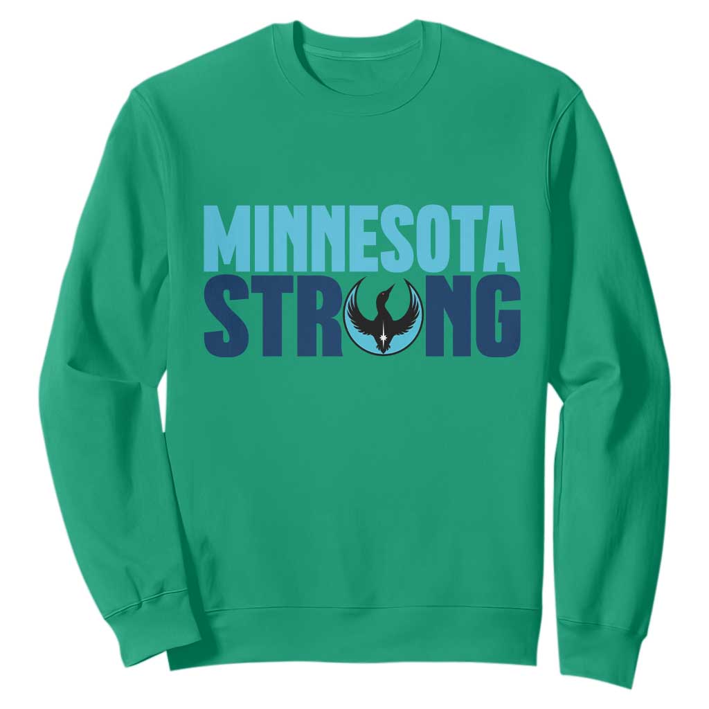 MN State Bird Loon Sweatshirt Minnesota Strong Pride TS12 Irish Green Print Your Wear