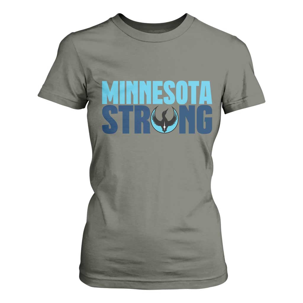 MN State Bird Loon T Shirt For Women Minnesota Strong Pride TS12 Military Green Print Your Wear