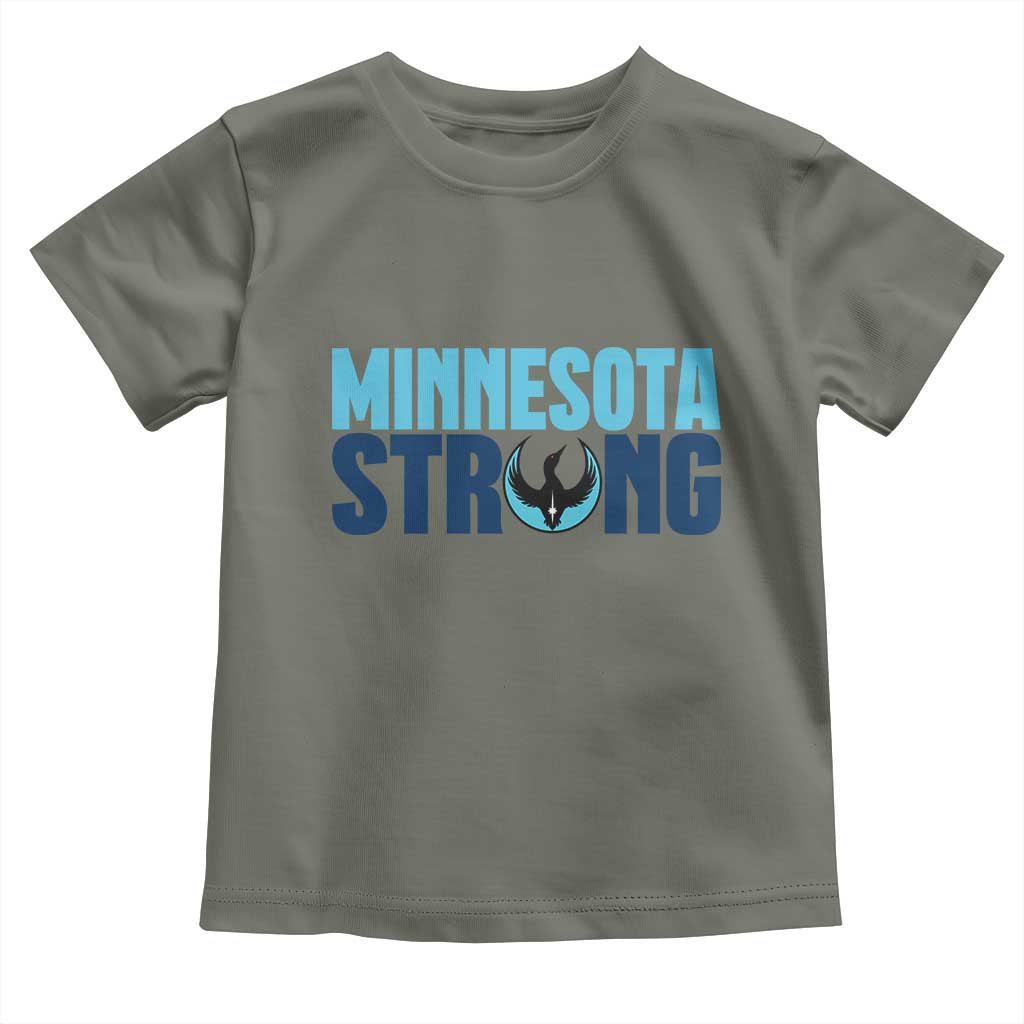 MN State Bird Loon Toddler T Shirt Minnesota Strong Pride TS12 Military Green Print Your Wear