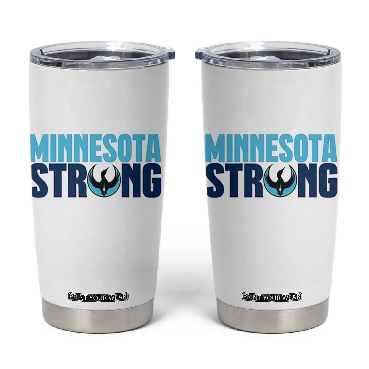 MN State Bird Loon Tumbler Cup Minnesota Strong Pride TS12 White Print Your Wear
