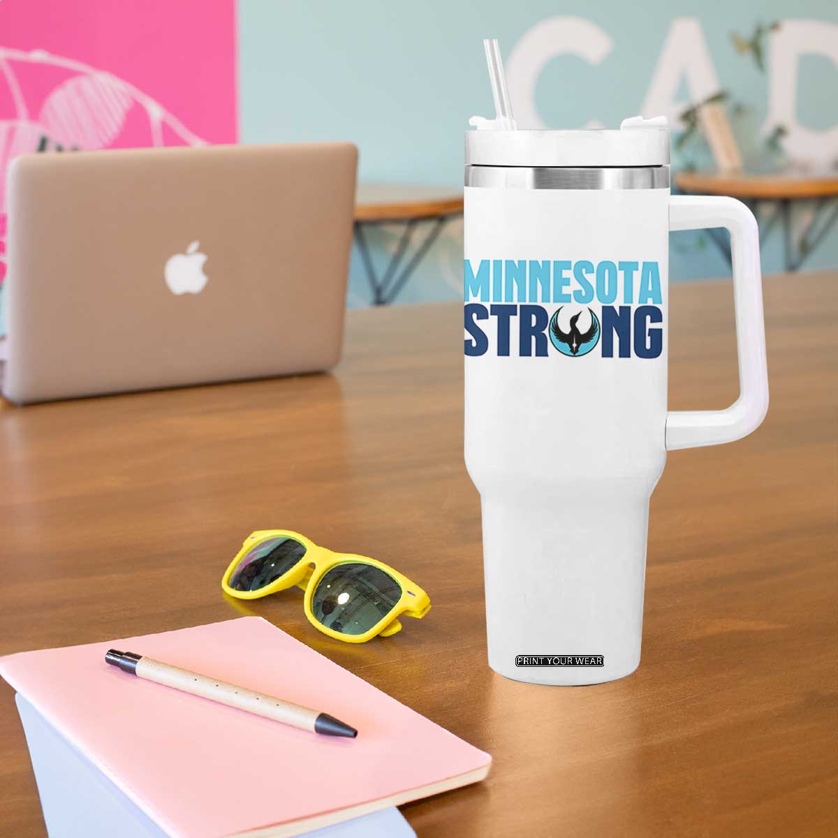 MN State Bird Loon Tumbler With Handle Minnesota Strong Pride TS12 Print Your Wear