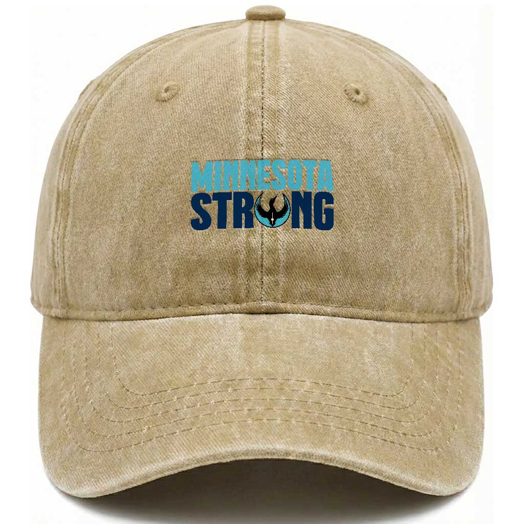 MN State Bird Loon Washed Cotton Baseball Cap Minnesota Strong Pride TS12 Print Your Wear