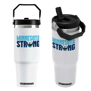 MN State Bird Loon Flip Straw Tumbler Minnesota Strong Pride TS12 One Size: 30 oz White Print Your Wear