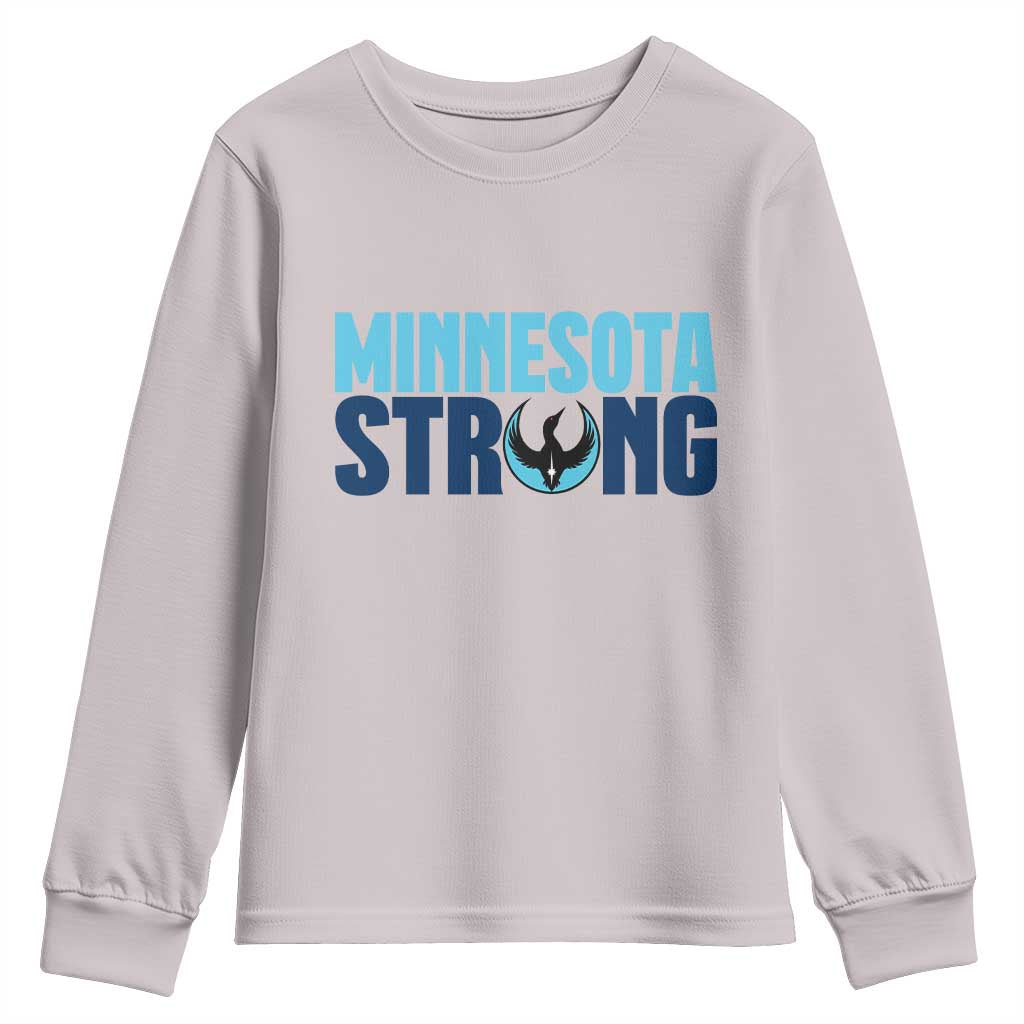 MN State Bird Loon Youth Sweatshirt Minnesota Strong Pride TS12 Ice Gray Print Your Wear