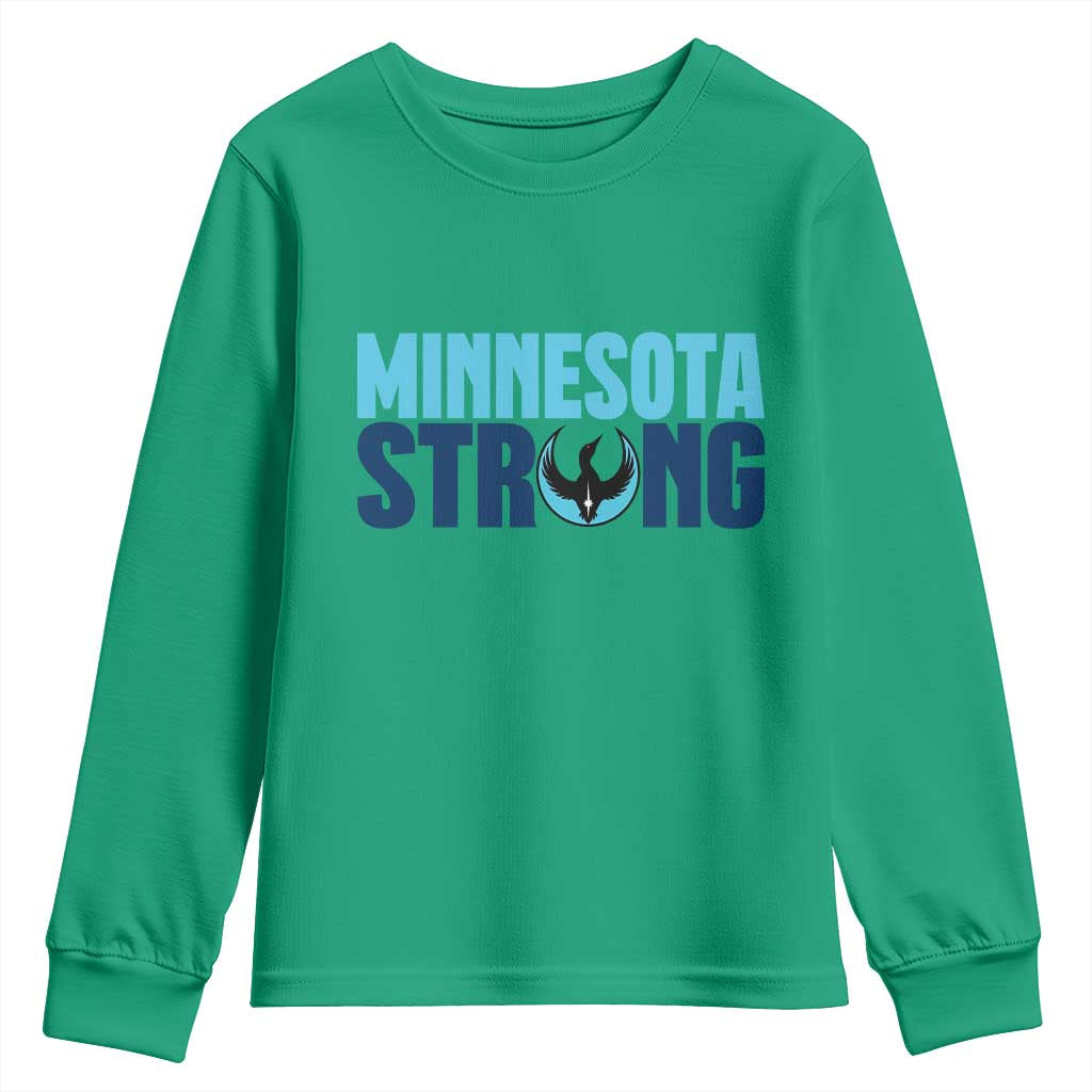 MN State Bird Loon Youth Sweatshirt Minnesota Strong Pride TS12 Irish Green Print Your Wear