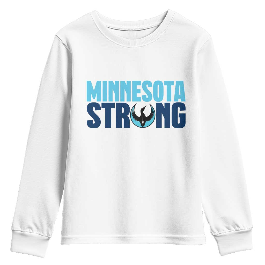 MN State Bird Loon Youth Sweatshirt Minnesota Strong Pride TS12 White Print Your Wear