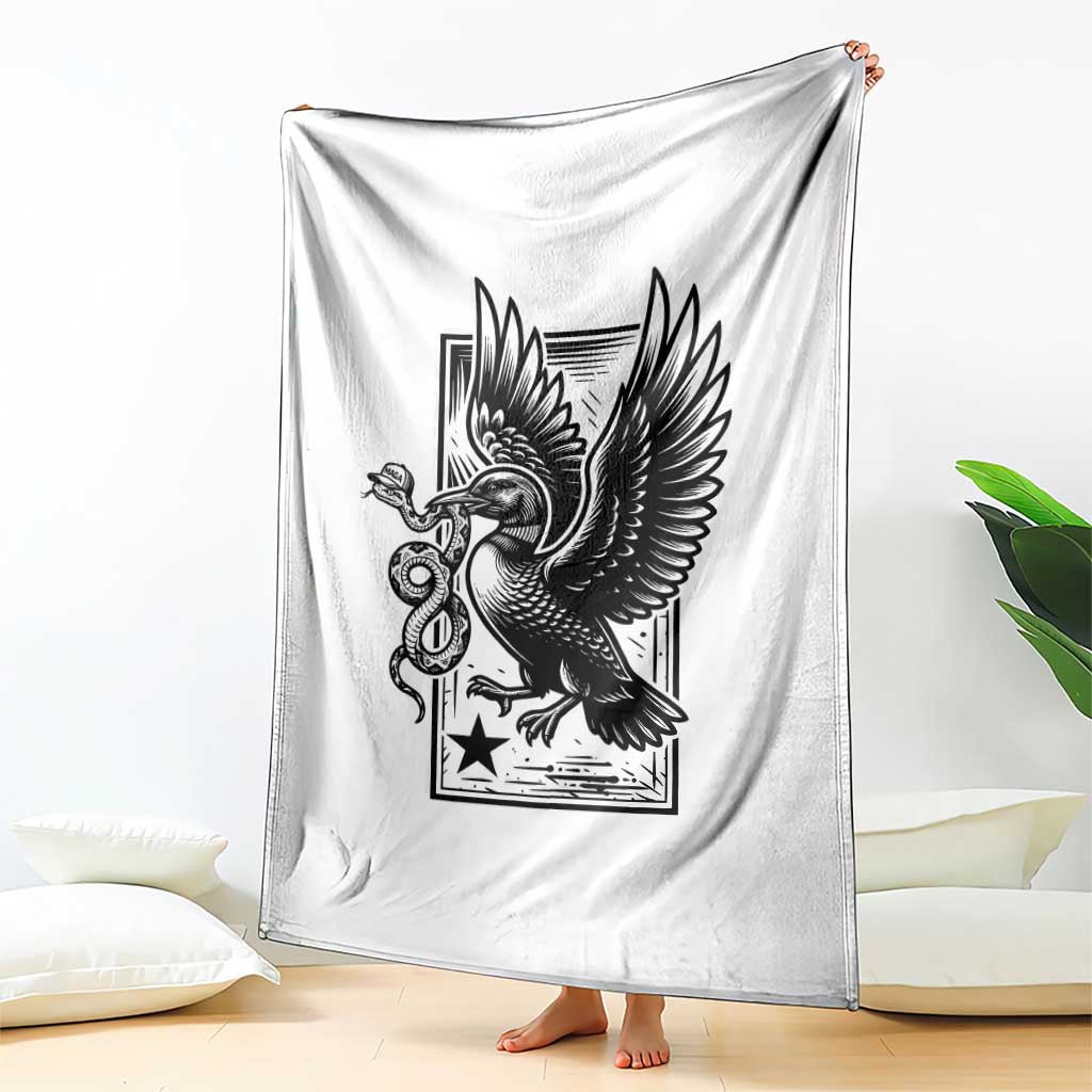 Rebel Loon Takes Down The Snake Throw Blanket Support MN Anti Ice Movement TS12 Print Your Wear