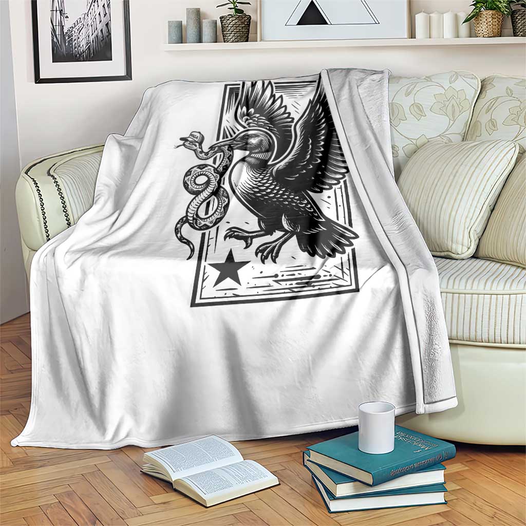 Rebel Loon Takes Down The Snake Throw Blanket Support MN Anti Ice Movement TS12 Print Your Wear