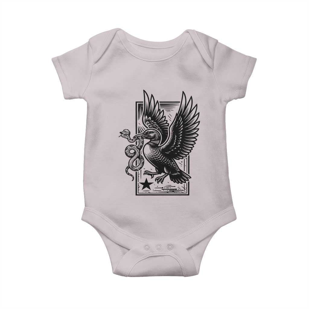 Rebel Loon Takes Down The Snake Baby Onesie Support MN Anti Ice Movement TS12 Ice Gray Print Your Wear