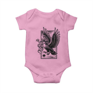 Rebel Loon Takes Down The Snake Baby Onesie Support MN Anti Ice Movement TS12 Light Pink Print Your Wear