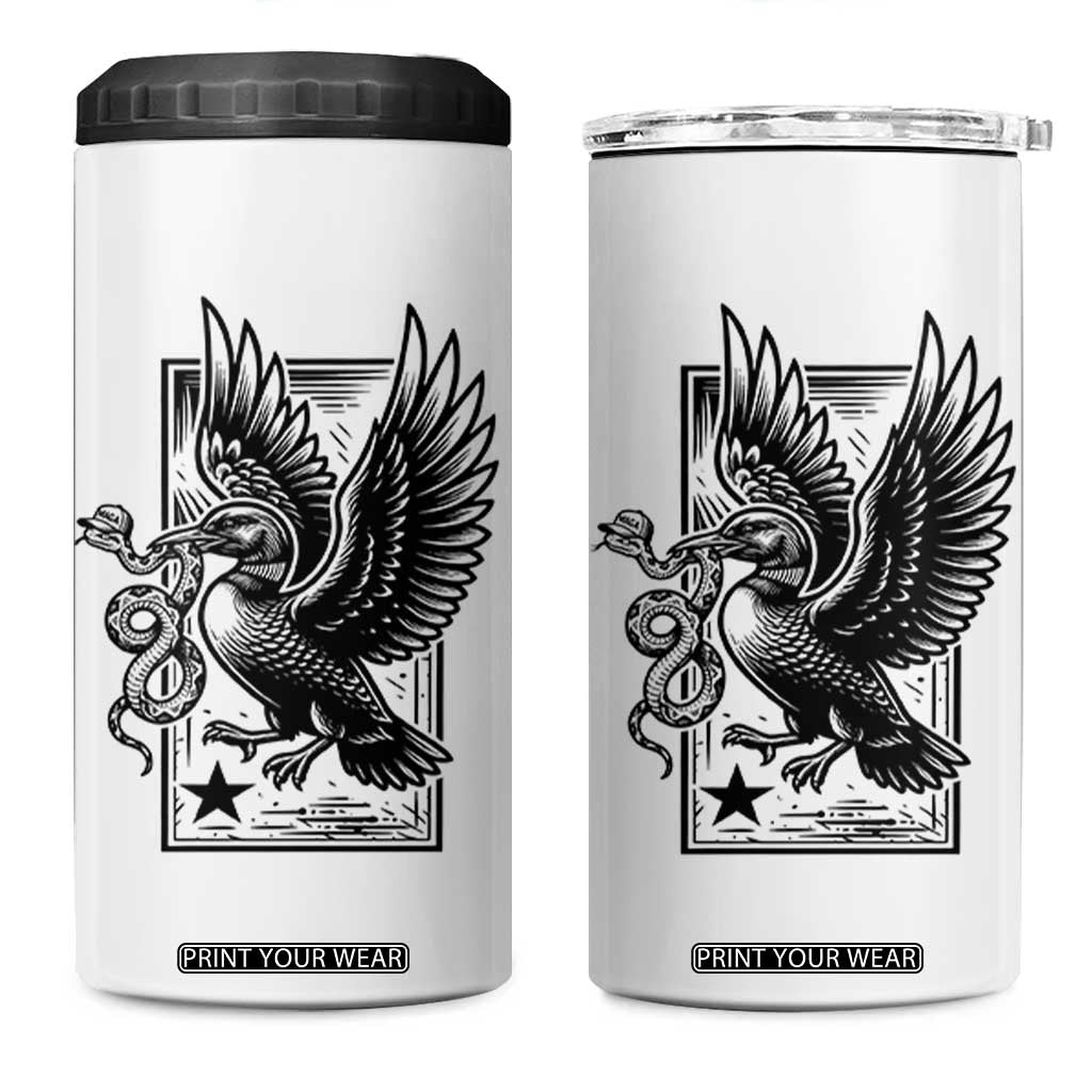 Rebel Loon Takes Down The Snake 4 in 1 Can Cooler Tumbler Support MN Anti Ice Movement TS12 One Size: 16 oz White Print Your Wear