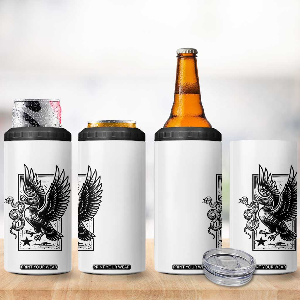 Rebel Loon Takes Down The Snake 4 in 1 Can Cooler Tumbler Support MN Anti Ice Movement TS12 Print Your Wear