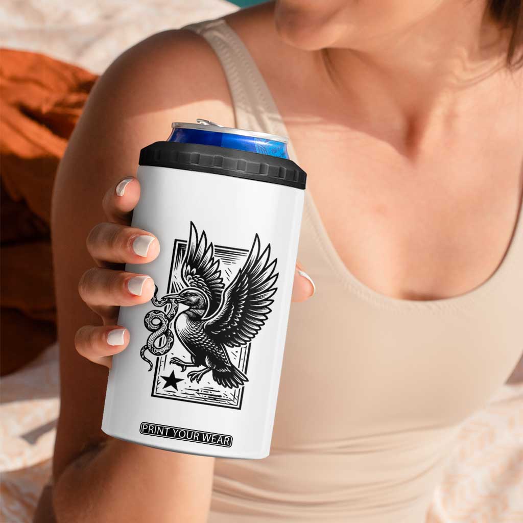 Rebel Loon Takes Down The Snake 4 in 1 Can Cooler Tumbler Support MN Anti Ice Movement TS12 Print Your Wear