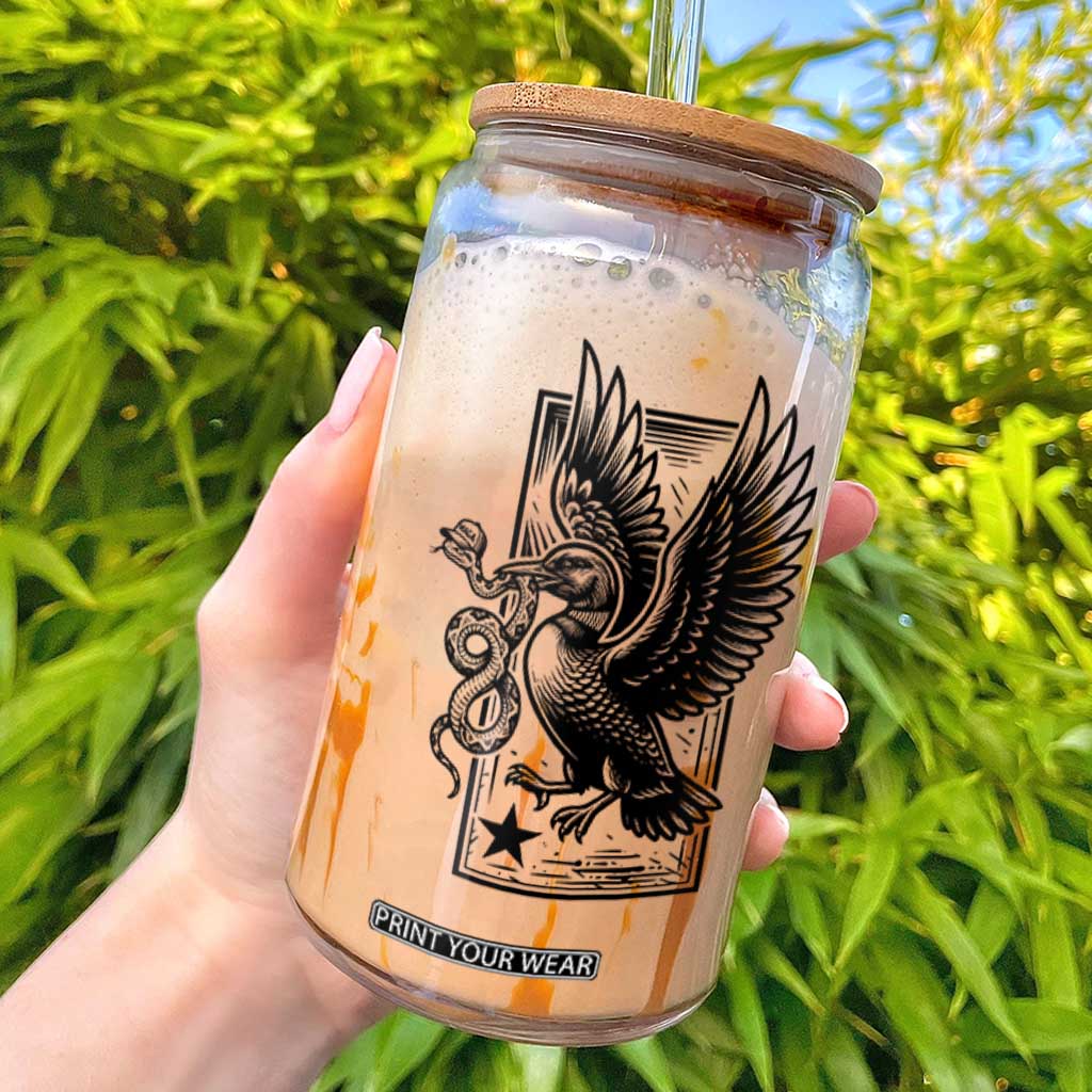 Rebel Loon Takes Down The Snake Glass Can Support MN Anti Ice Movement TS12 White Print Your Wear