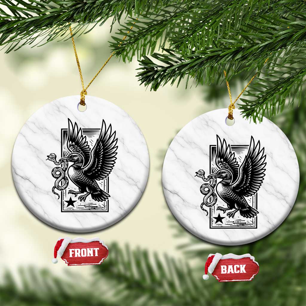 Rebel Loon Takes Down The Snake Ceramic Ornament Support MN Anti Ice Movement TS12 1pc White Marble Print Your Wear