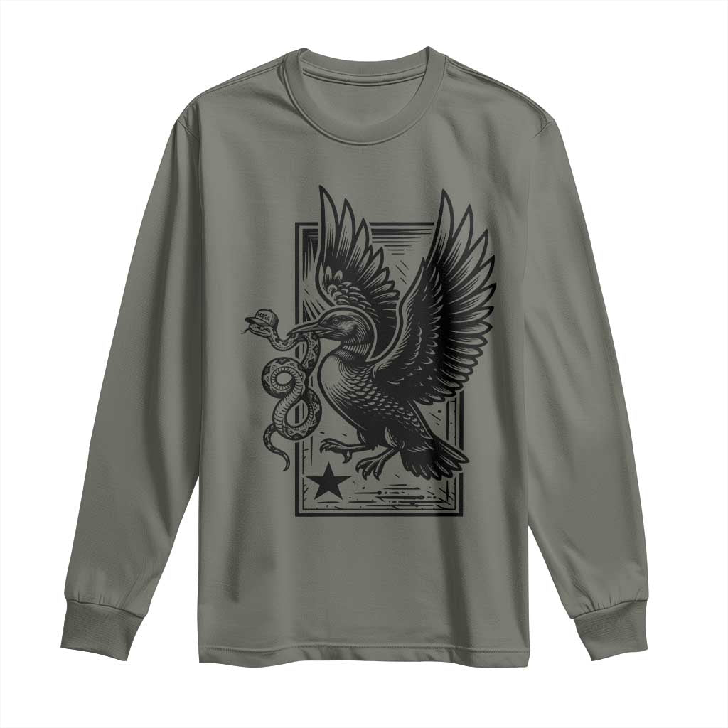 Rebel Loon Takes Down The Snake Long Sleeve Shirt Support MN Anti Ice Movement TS12 Military Green Print Your Wear