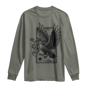Rebel Loon Takes Down The Snake Long Sleeve Shirt Support MN Anti Ice Movement TS12 Military Green Print Your Wear